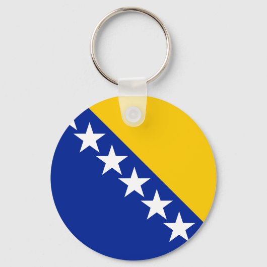 BiH Vlag Onderzetter Sleutelhanger (Voorkant)