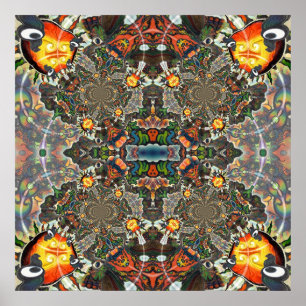 Bij Adj Mandala Organica - grootse design afdrukke Poster