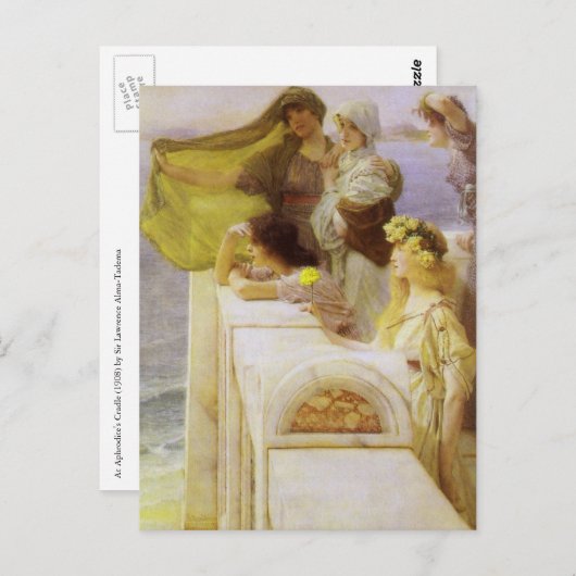 Bij Aphrodite's Cradle by Sir Lawrence Alma Tadema Briefkaart (Voorkant / Achterkant)