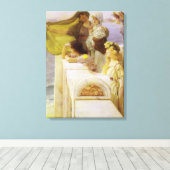 Bij Aphrodite's Cradle by Sir Lawrence Alma Tadema Canvas Afdruk (Insitu (Houten vloer))