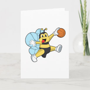 Bij as Basketballspeler met Basketbal Kaart