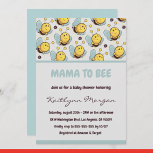 Bij baby shower uitnodigingen Mama to bee Hommeltj