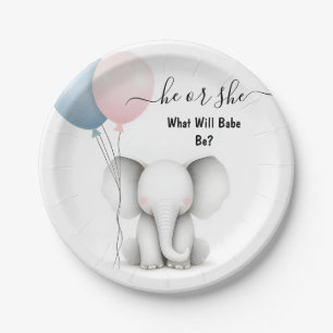 Bij Big Zoo Baby White Elephant Birth Gender Revea Papieren Bordje