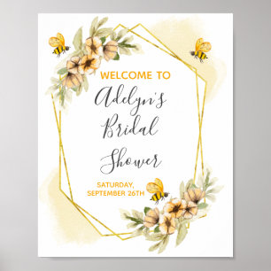 Bij Bruiloft Bridal Shower Welkom Bord Poster
