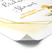 Bij Bruiloft Bruidsshower Welkomstbord Poster (Hoek)