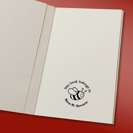 Bij Cartoon Boekplaat Stempel