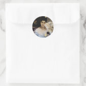 Bij de bal ronde sticker (Tas)