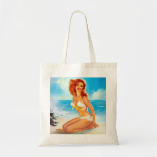 Bij de Beach Pin up Tote Bag