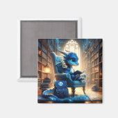 Bij de Bibliotheek - Blue Dragon Magnet Magneet (Voorkant / Achterkant)