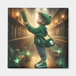 Bij de Bibliotheek - Green Magnet Magneet