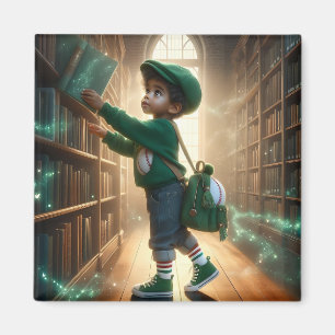 Bij de Bibliotheek - Green Magnet Magneet