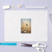 Bij de bloemen decoupage tissue papier (Craft)