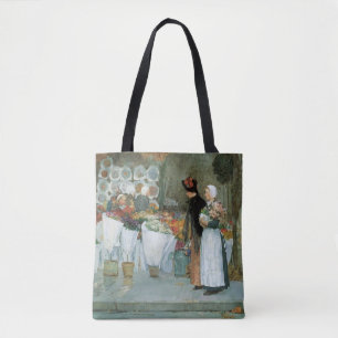 Bij de bloemist door Childe Hassam, Vintage Fine A Draagtas