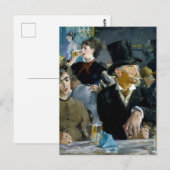 Bij de Cafe door Manet Impressionist Painting Briefkaart (Voorkant / Achterkant)