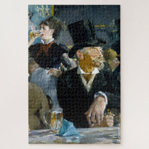 Bij de Cafe door Manet Impressionist Painting Legpuzzel