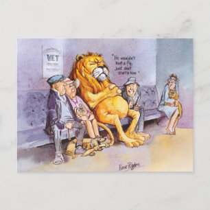 Bij de dierenarts briefkaart