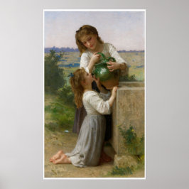 Bij de fontein William-Adolphe Bouguereau Poster