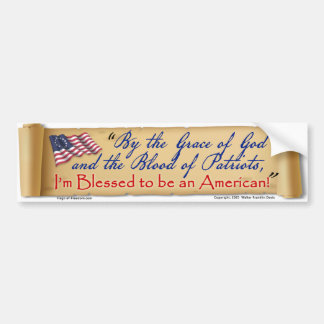Bij de genade van God ben ik een Amerikaanse bumpe Bumpersticker
