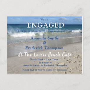Bij de Lovers Beach Uitnodiging Briefkaart