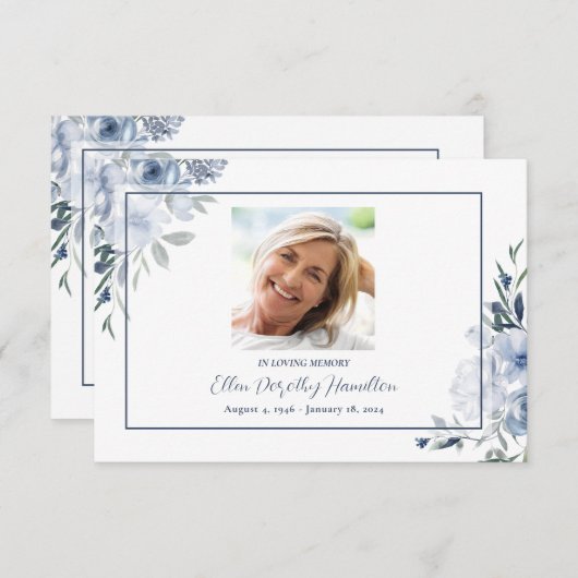 Bij de Loving Memory Memorial Service Bedankkaart (Voorkant / Achterkant)