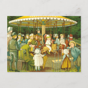 Bij de Merry Go Round Briefkaart