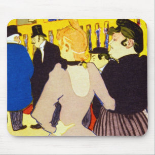 Bij de Nightclub door Toulouse Lautrec,  kunst Muismat