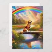 Bij de Rainbow Bridge Dog Sympathie Card (Voorkant / Achterkant)