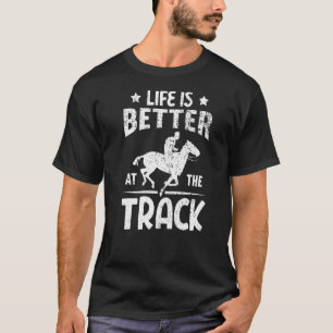 Bij De Renbaan Paard Jockey Paardenrennen T-shirt