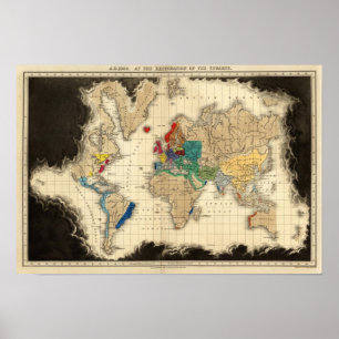 Bij de restauratie van de Stuarts 1660 AD Poster