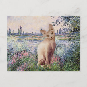 Bij de Seine - Crème Sphynx kat Briefkaart