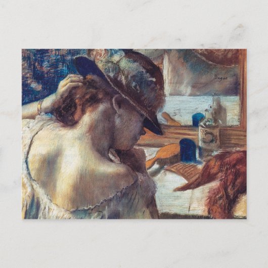 Bij de spiegel | Edgar Degas | Briefkaart (Voorkant)