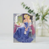 Bij de spiegel omhoog briefkaart (Staand voorkant)