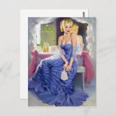 Bij de spiegel omhoog briefkaart (Voorkant / Achterkant)