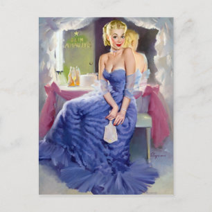 Bij de spiegel omhoog briefkaart