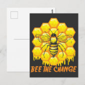 Bij De Verandering Imkerhoning Bijenkorf Honingbij Briefkaart (Voorkant / Achterkant)