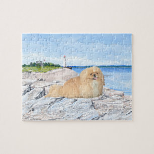 Bij de vuurtoren legpuzzel