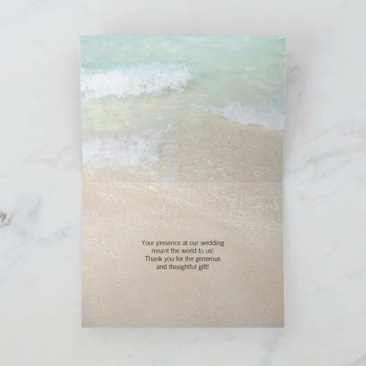 Bij de Zee Zeester Bruiloft Hartelijk Bedankt (Binnen)