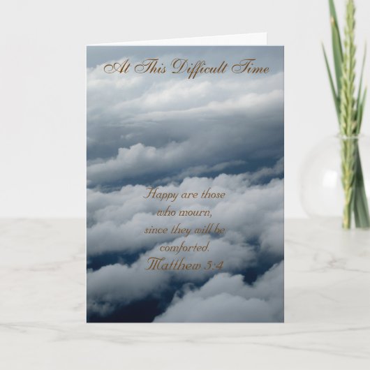 Bij Dit Moeilijke Wenskaart van de Tijd Kaart (Voorkant)