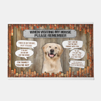 Bij een bezoek aan mijn huis kunt u onthouden Gold Deurmat