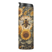 bij en zonnebloemen thermosbeker (Geroteerd rechts)