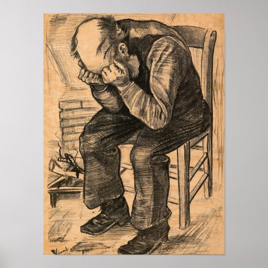 Bij Eternity's Gate, 1882, door Vincent van Gogh Poster (Voorkant)