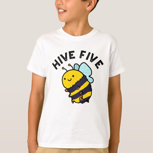 Bij Five Grappige Hoog Five Bij Punt T-shirt (Voorkant)