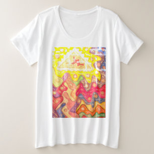 BIJ FOREVER DESIGN IMPRESSION MET WOORDEN GROTE MAAT T-SHIRT