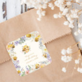 Bij Geboorte Vierkant Sticker