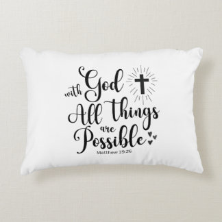 Bij God is alles mogelijk (Matteüs 19:26) Accent Kussen