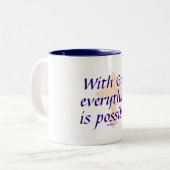 Bij God is alles mogelijk - Mok (Voorkant links)