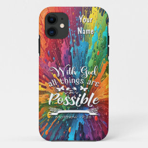 Bij God Matteüs 19-26 iPhone 11 Hoesje