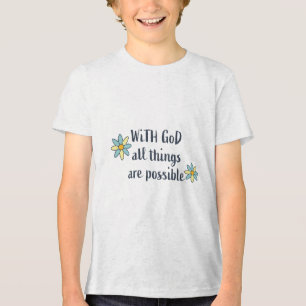 Bij God zijn alle dingen mogelijk - Christelijk Tri-Blend Shirt
