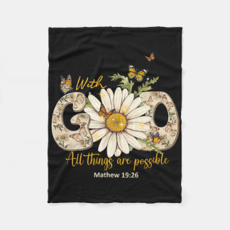 Bij God zijn alle dingen mogelijk Christelijke vro Fleece Deken