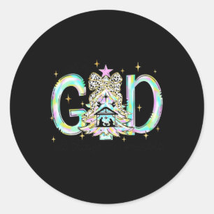 Bij God zijn alle dingen mogelijk kerstintimiteit Ronde Sticker